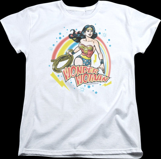 Womens Airbrush Wonder Woman Shirt