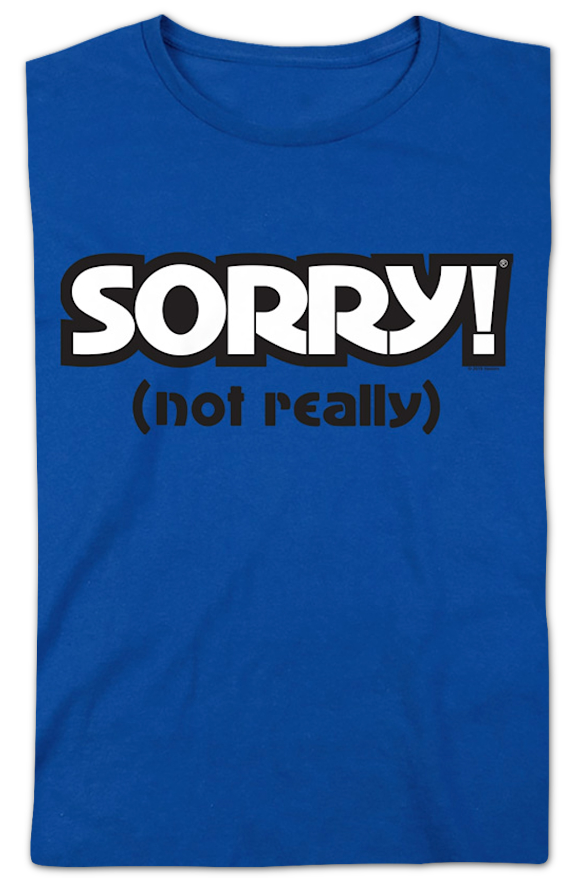 Womens Blue Sorry Shirt