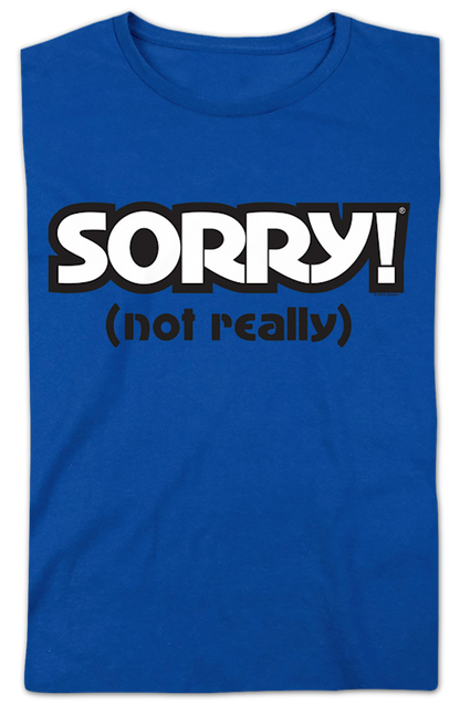 Womens Blue Sorry Shirt