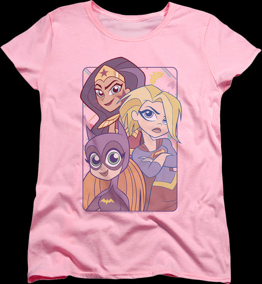 Womens DC Super Hero Girls Batgirl Supergirl Wonder Woman Shirt