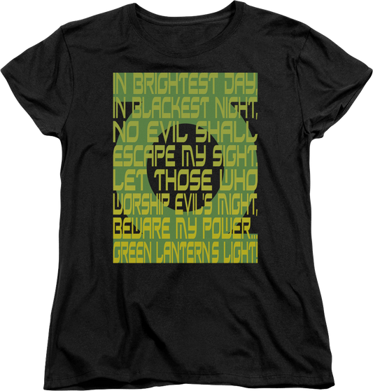 Womens Green Lantern Oath DC Comics Shirt