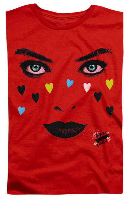 Womens Harley Quinn Face Birds Of Prey Shirt