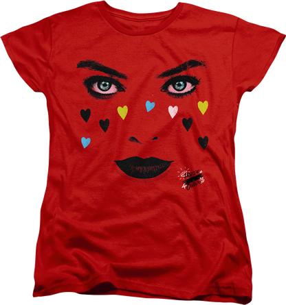 Womens Harley Quinn Face Birds Of Prey Shirt