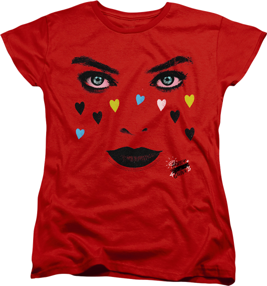 Womens Harley Quinn Face Birds Of Prey Shirt