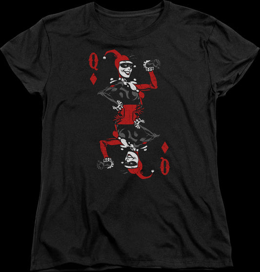 Womens Harley Quinn Playing Card Batman Shirt