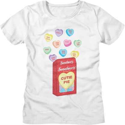 Womens Heart-Shaped Candy Sweethearts Shirt