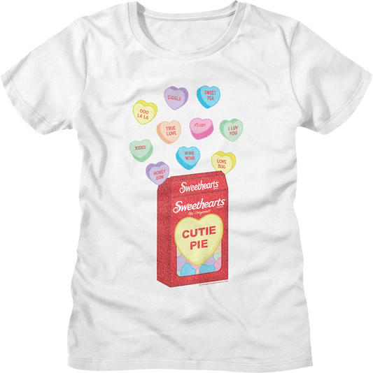 Womens Heart-Shaped Candy Sweethearts Shirt