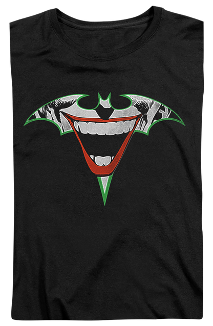 Womens Joker Bat Symbol DC Comics Shirt