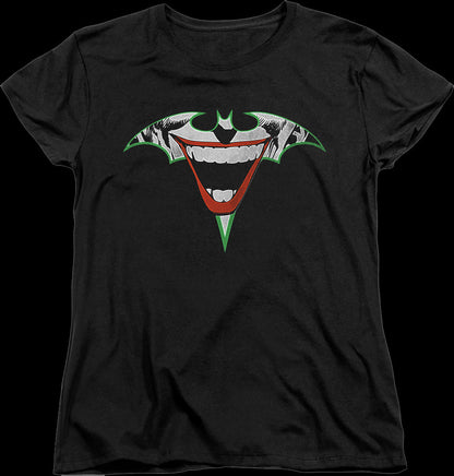 Womens Joker Bat Symbol DC Comics Shirt