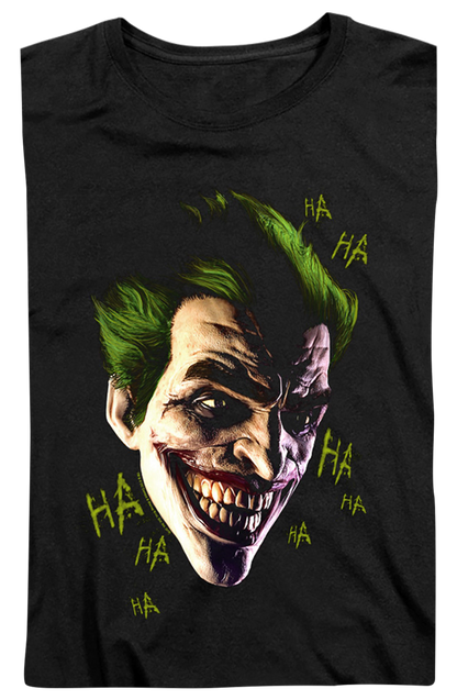 Womens Joker Laughing Clown Prince of Crime DC Comics Shirt