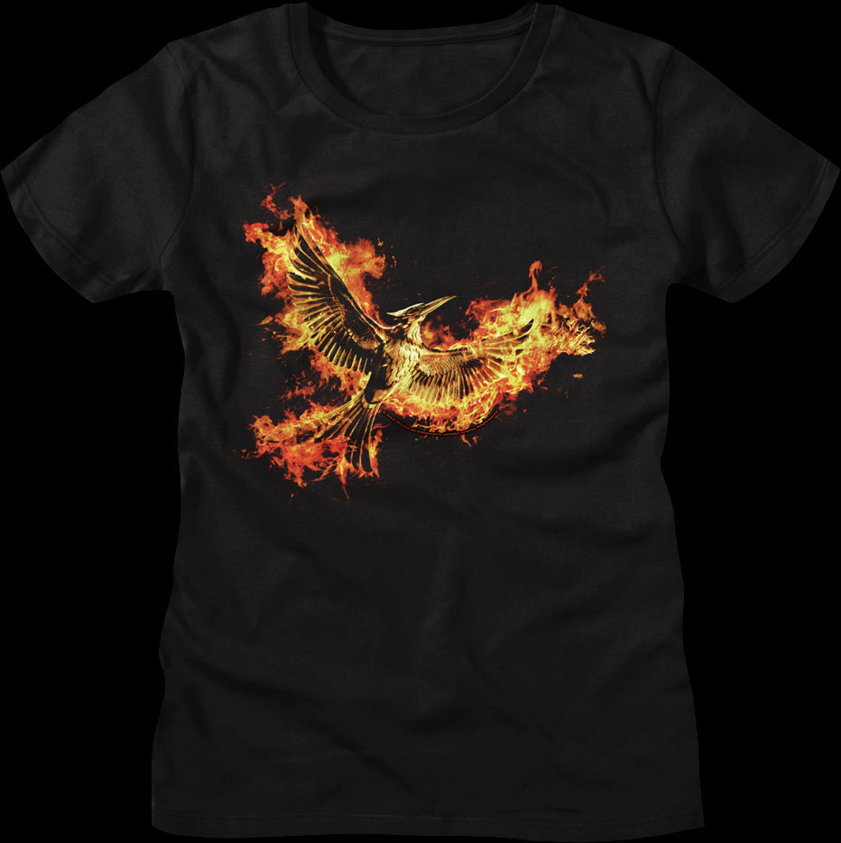 Womens Mockingjay Fire Flight Hunger Games Shirt