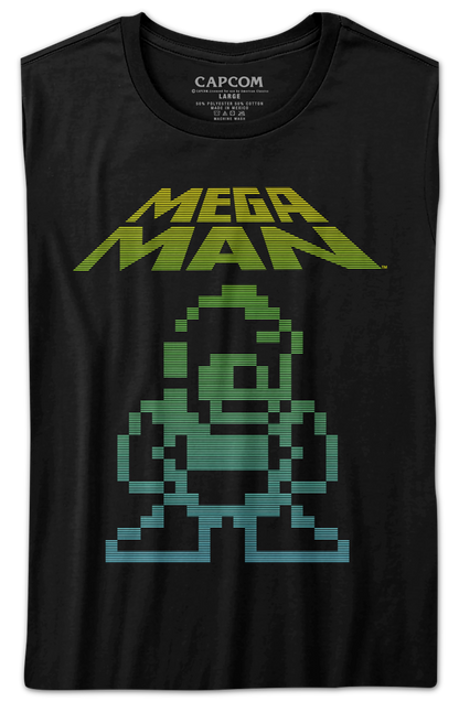 Womens Neon Mega Man Shirt