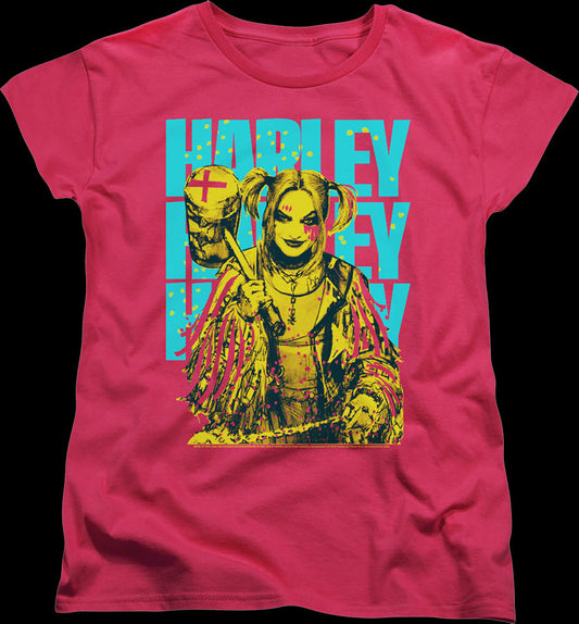 Womens Pink Harley Quinn Birds Of Prey Shirt