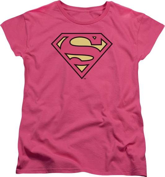 Womens Pink Supergirl DC Comics Shirt