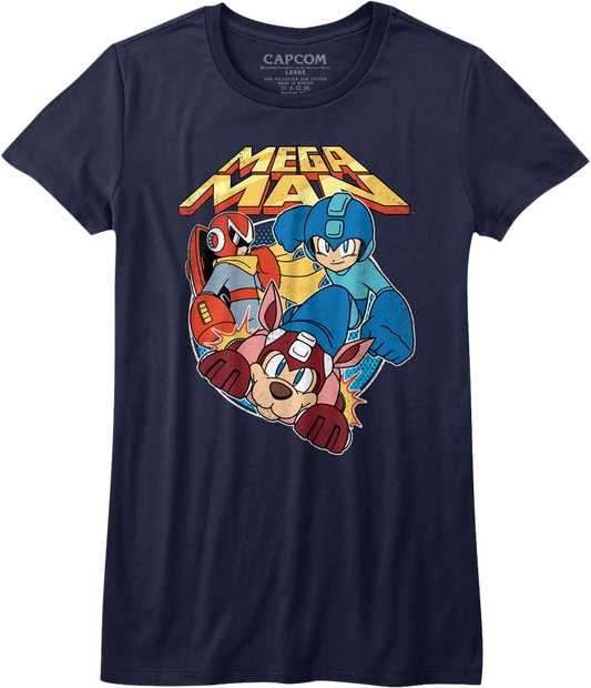 Womens Proto Man Rush and Mega Man Shirt