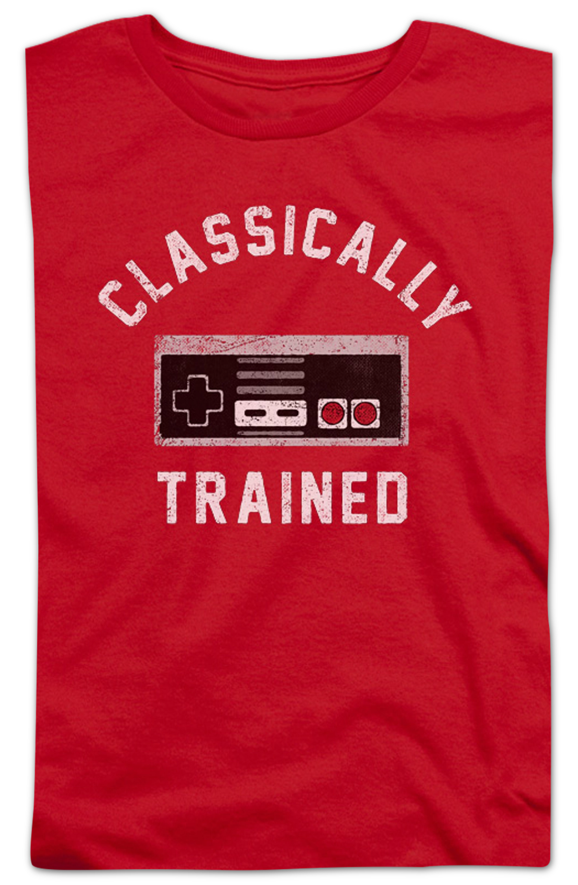 Womens Red Classically Trained NES Controller Shirt