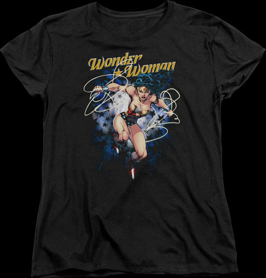 Womens Starburst Wonder Woman Shirt