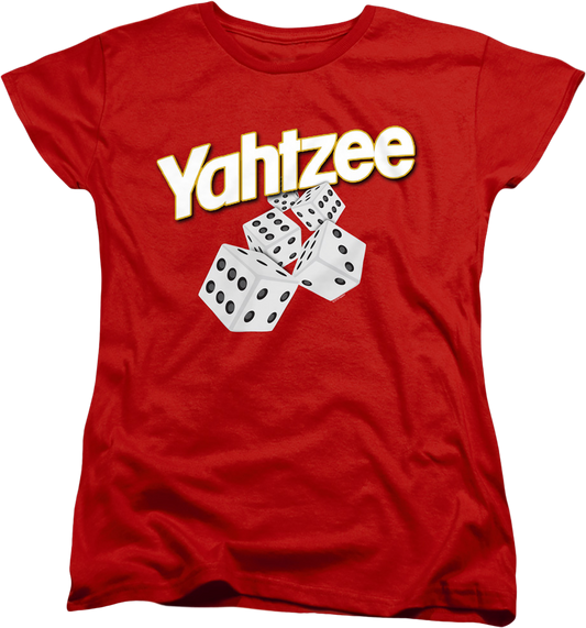 Womens The Fun Game That Makes Thinking Fun Yahtzee Shirt