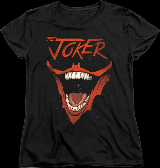 Womens The Joker Bat-Shaped Smile DC Comics Shirt