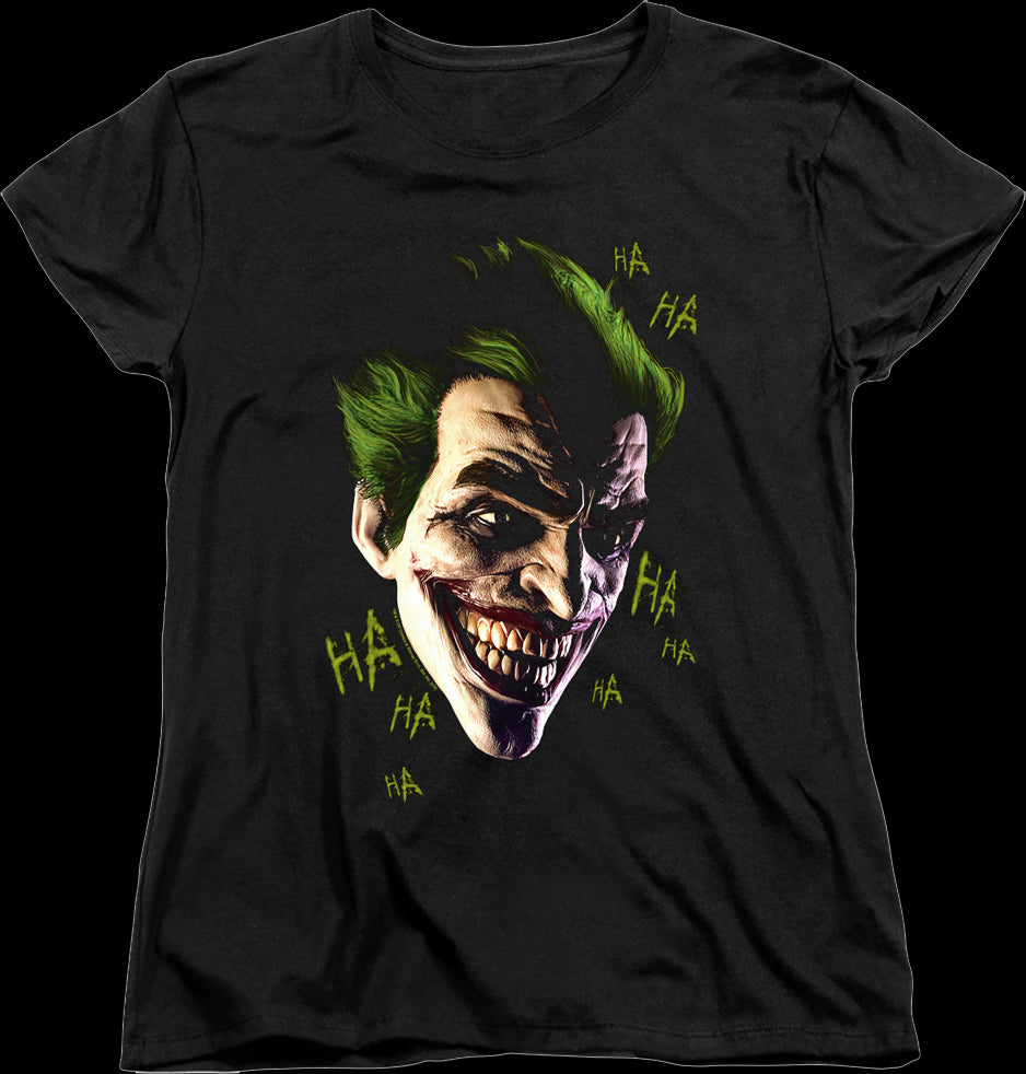 Womens Joker Laughing Clown Prince of Crime DC Comics Shirt