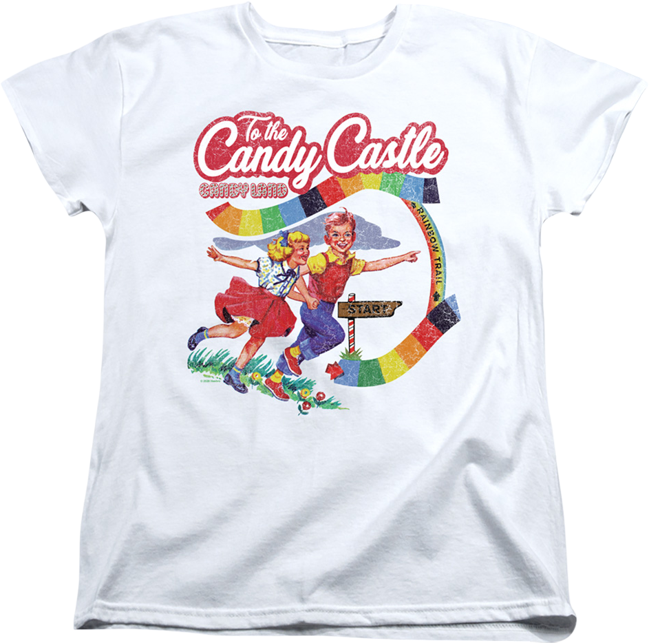 Womens To The Candy Castle Candy Land Shirt