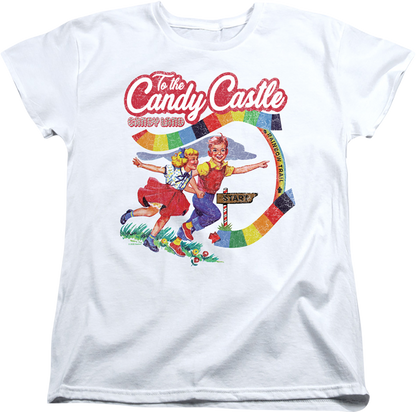 Womens To The Candy Castle Candy Land Shirt