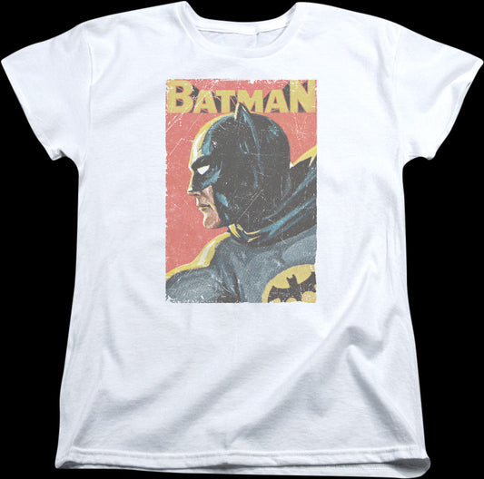 Womens Vintage Art Batman Shirt