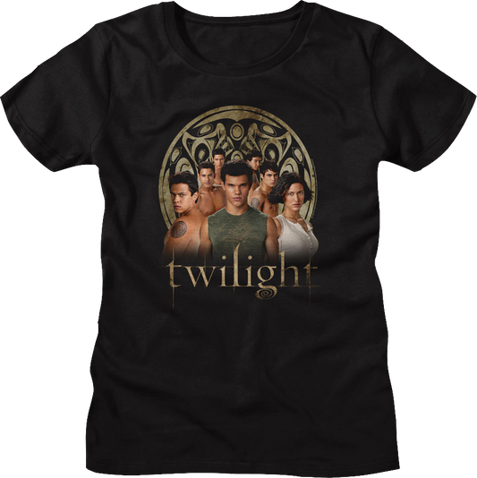 Womens Wolf Pack Group Photo Twilight Shirt