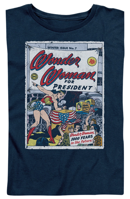 Womens Wonder Woman For President DC Comics Shirt