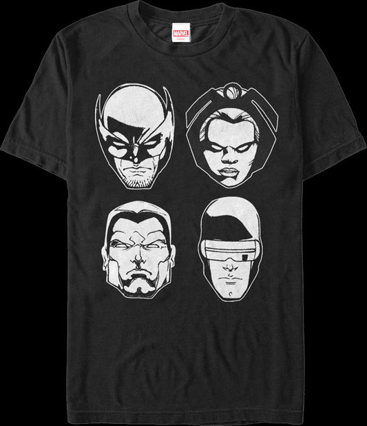 X-Men Four Heads Marvel Comics T-Shirt