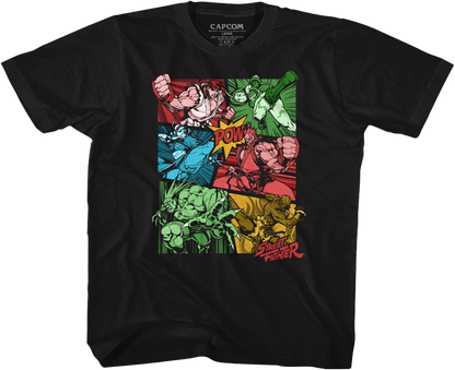 Youth Comic Book Action Street Fighter Shirt