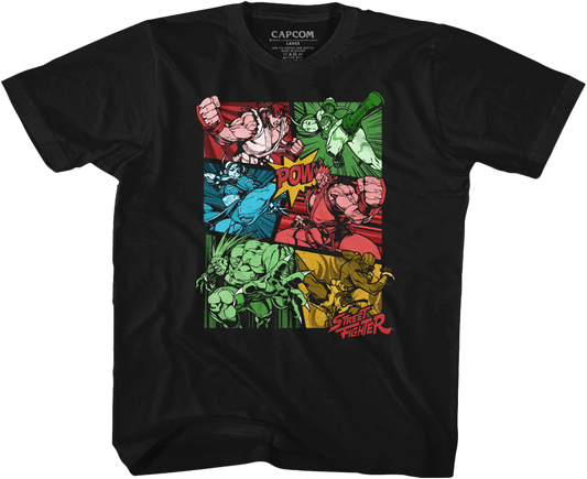 Youth Comic Book Action Street Fighter Shirt