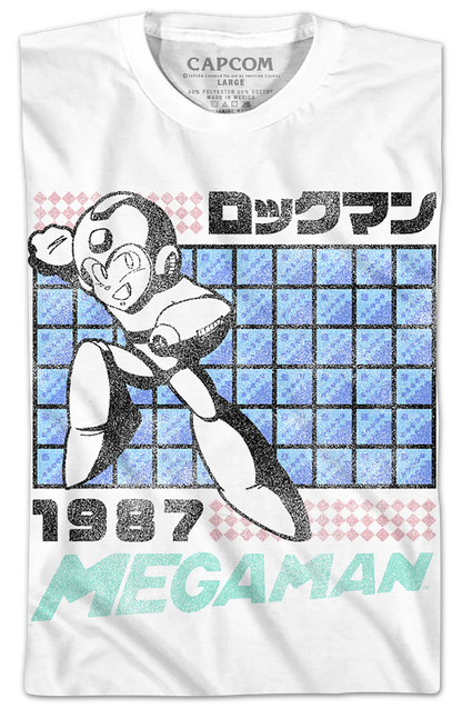 Youth Distressed Mega Man Shirt