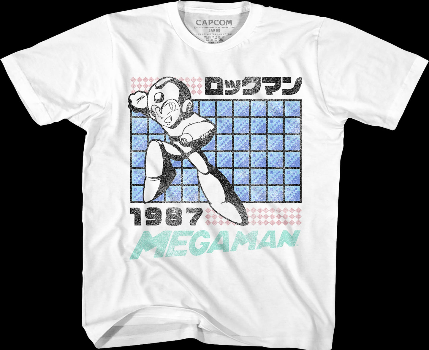 Youth Distressed Mega Man Shirt