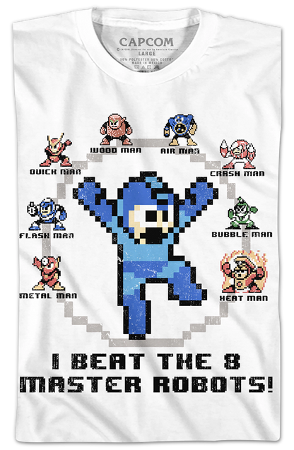 Youth I Beat The 8 Master Robots Mega Man Shirt