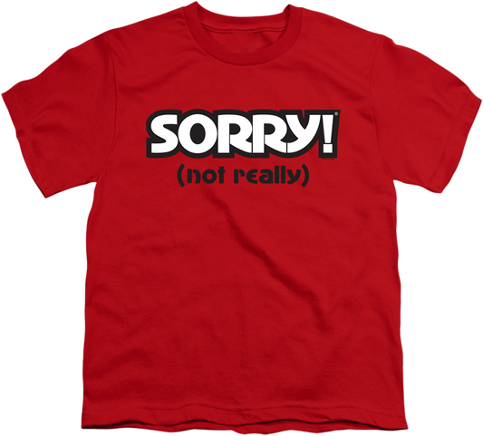 Youth Red Sorry Shirt