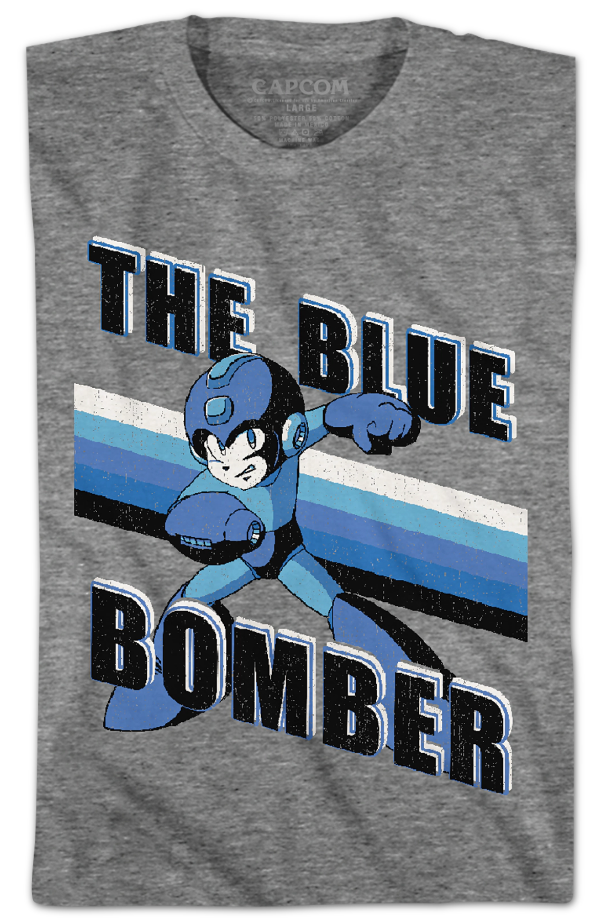 Youth Retro Blue Bomber Mega Man Shirt