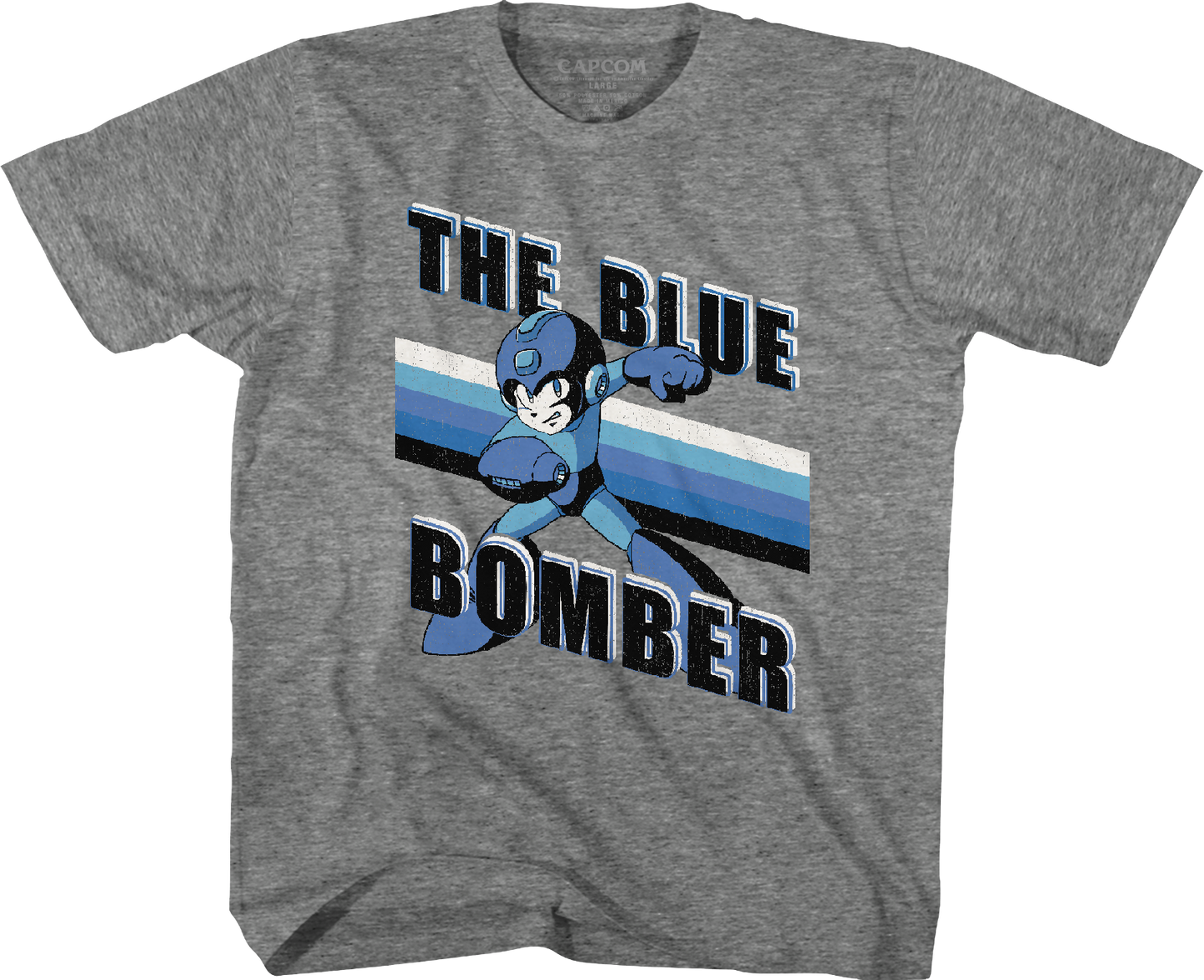 Youth Retro Blue Bomber Mega Man Shirt