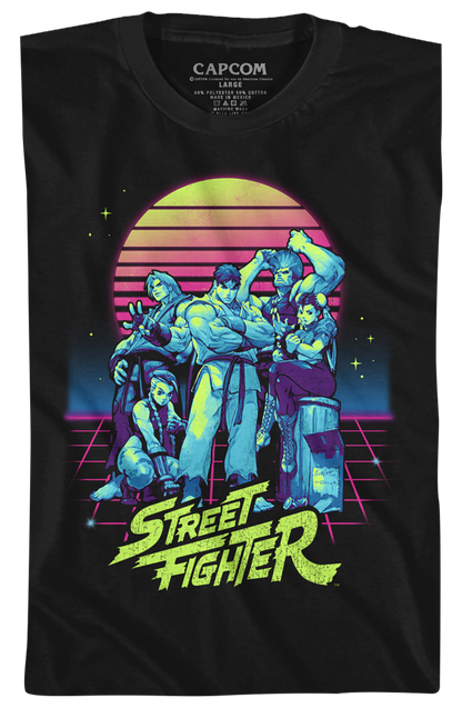 Youth Retro Neon Street Fighter Shirt