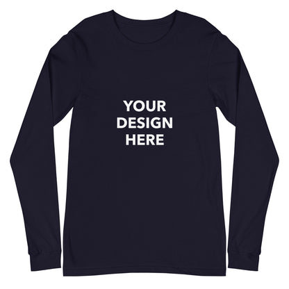 Custom Long Sleeve Shirt, Customized Text Shirt, Personalized T-Shirt, Custom Unisex Shirt, Custom Logo Tee, Print With Your Design Or Logo