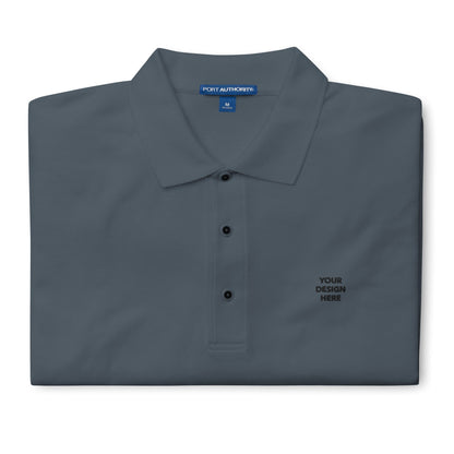 Premium Custom Mens Polo, Handmade Embroidered Polo, Customized Your Text Design or Logo Golf Shirt - Multiple Colors