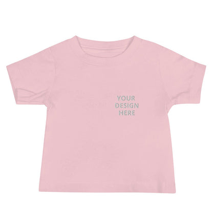 Personalized Baby Jersey Short Sleeve Tee, Customized Shirt, Embroidery With Your Own Text or Design, Handmade Custom Baby Shirt